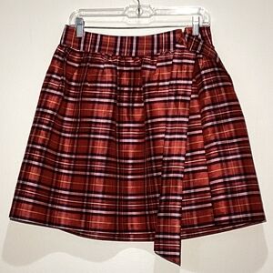 Crown & Ivy Plaid Red Skirt